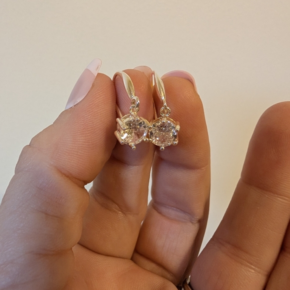 Jewelry - Moisannite 2ctw Dangle Earrings Sterling Silver Stamped